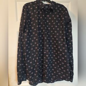 Express Floral Shirt Casual Dress Button Down XXL 18